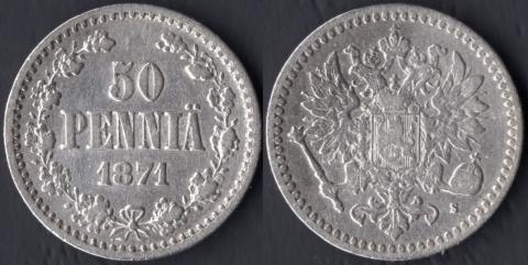Finland 50 penny 1871