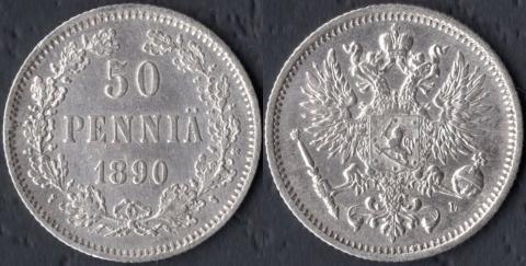 Finland 50 penny 1890