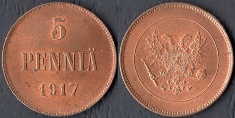Finland 5 penny 1917