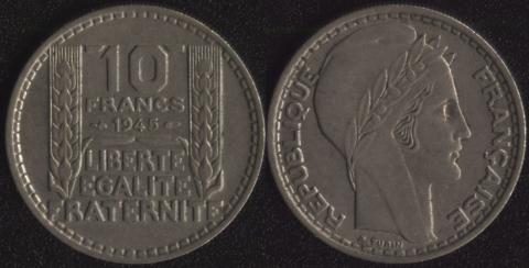 France 10 francs 1945