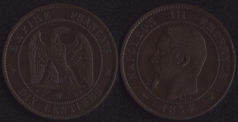 France 10 centimes 1854