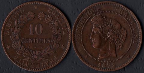 France 10 centimes 1872