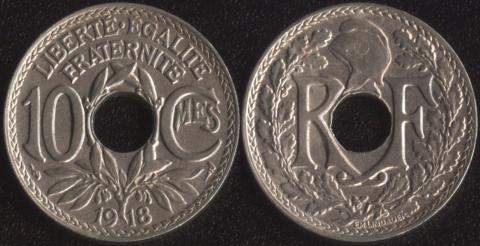 France 10 centimes 1918