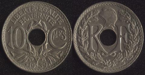 France 10 centimes 1939