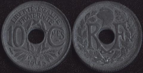 France 10 centimes 1945