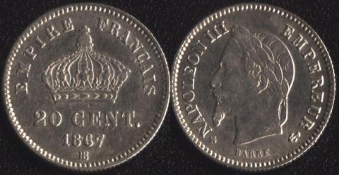 France 20 centimes 1867