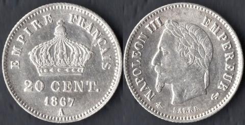 France 20 centimes 1867