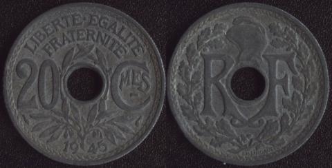 France 20 centimes 1945