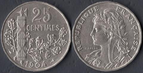 France 25 centimes 1904