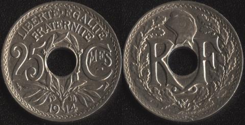 France 25 centimes 1914