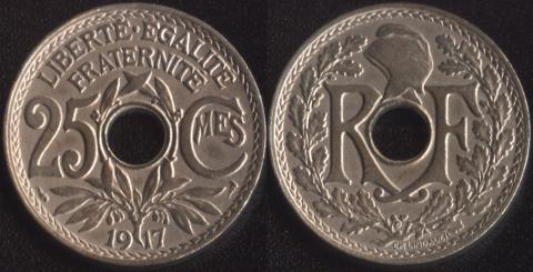 France 25 centimes 1917