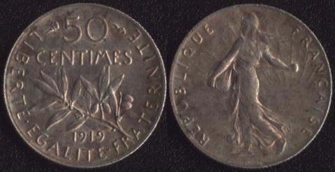France 50 centimes 1919