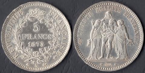 France 5 francs 1873