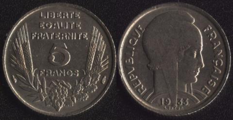 France 5 francs 1933