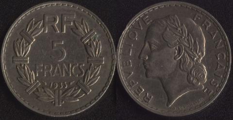 France 5 francs 1933