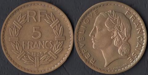 France 5 francs 1945