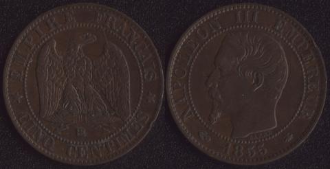 France 5 centimes 1855