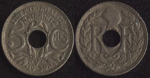France 5 centimes 1939