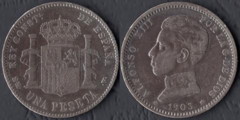 Spain 1 peseta 1903