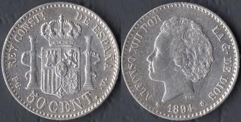 Spain 50 centimes