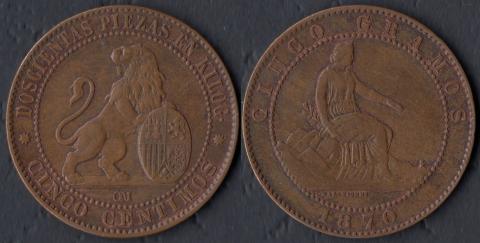 Spain 5 centimes