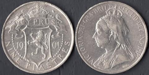 Cyprus 9 piastres