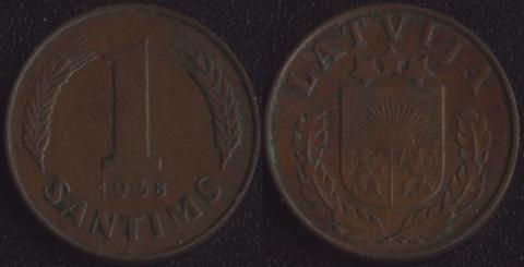 Latvia 1 centime 1938