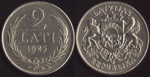 Latvia 2 lats