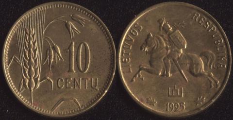 Lithuania 10 sentu 1925