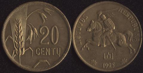 Lithuania 20 sentu 1925