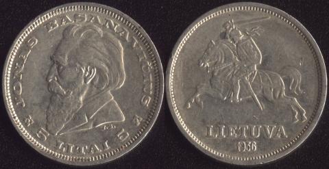 Lithuania 5 lit 1936