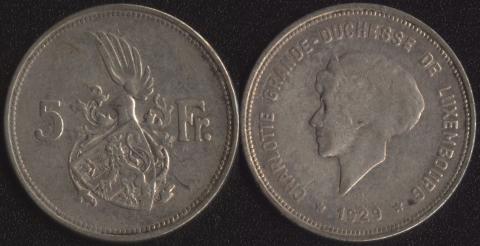 Luxembourg 5 francs