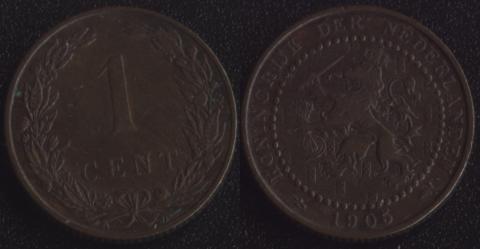 Netherlands 1 cent 1905