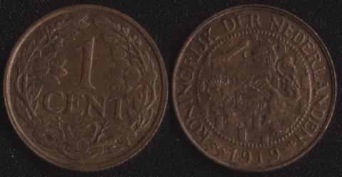 Netherlands 1 cent 1919