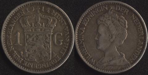 Netherlands 1 guilder 1914