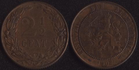 Netherlands 2-1/2 guilders 1903