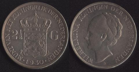 Netherlands 2-1/2 guilders 1930