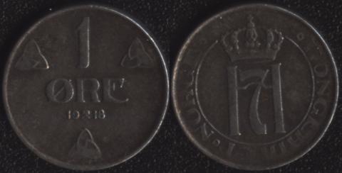 Norway 1 ore 1918