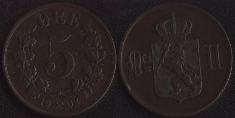 Norway 5 ore 1902
