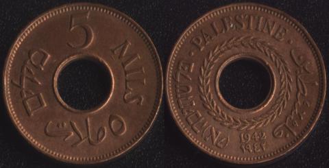 Palestine 5 miles 1942