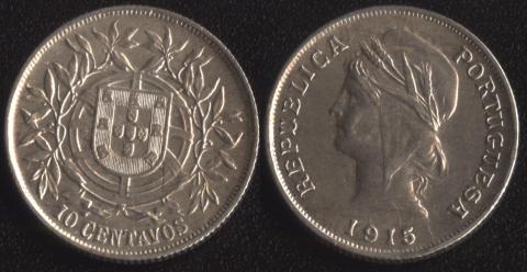 Portugal 10 centavo 1921