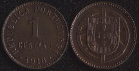 Portugal 1 centavo 1918