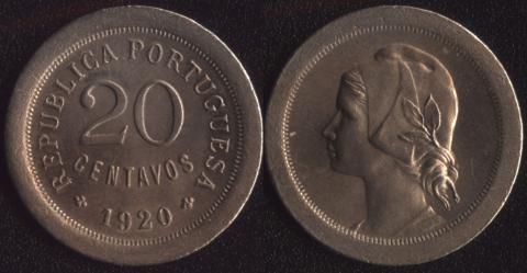 Portugal 20 centavo 1920
