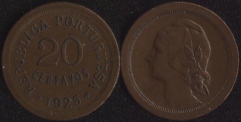 Portugal 20 centavo 1925