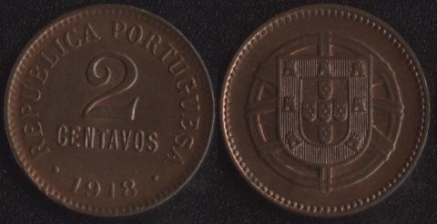 Portugal 2 centavo 1918
