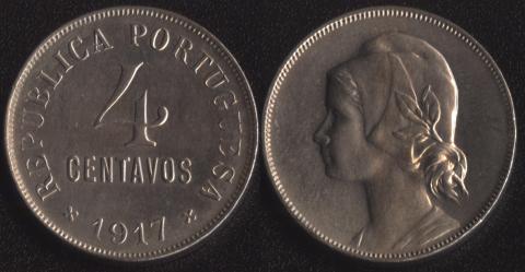 Portugal 4 centavo 1917