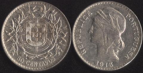 Portugal 50 centavo 1913