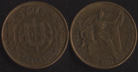 Portugal 50 centavo 1926