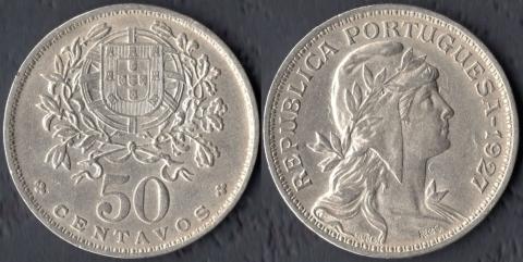 Portugal 50 centavo 1927