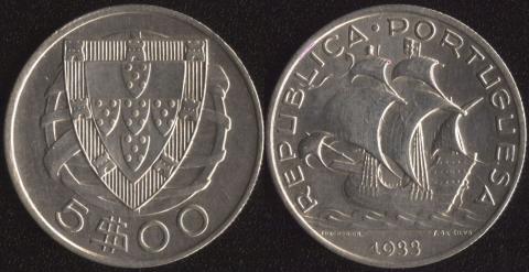 Portugal 5 escudo 1933
